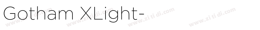 Gotham XLight字体转换